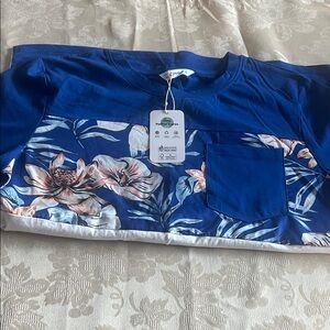 PatPat Blue Floral Men's Shirt